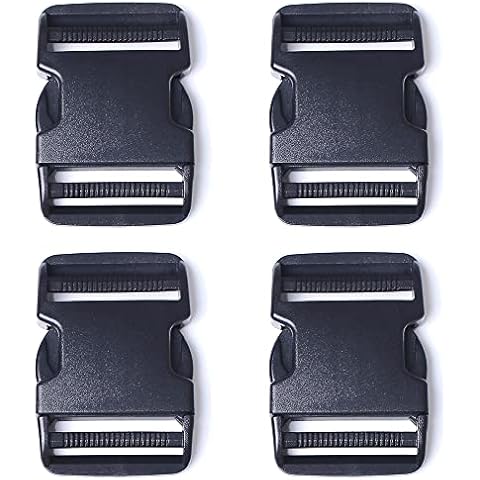 AXEN 4PCS Plastic Buckle, Dual Adjustable Side Quick Release Buckle for Bracelets Backpack Tactical Bag and Gear (40mm/1.5in) Cover