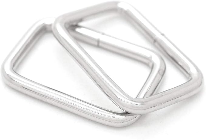 20 Pcs Gunmetal Rectangular Buckle Rings For Bag Straps - Fits 5/8", 3/4", 1" Straps