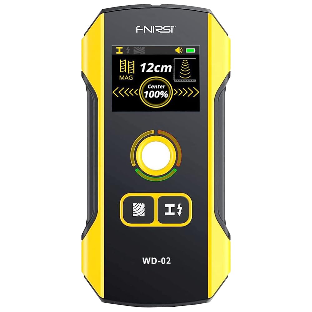 Premium Wall Scanner Stud Finder, Electronic Wall Stud Detector for Wood, Metal Studs, AC Wires, Balks, Pipes, Wire and Water Pipe Stud Finder, Visible Positioning Hole for Accurate Center Detection