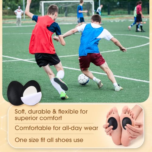 Image of Syhood 20 Pcs Metatarsal Pads for Women,Oval Style,Black,Leather