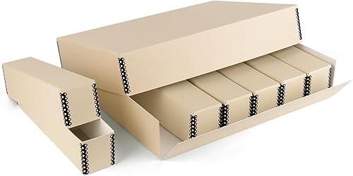 Miniatura 9 de Golden State Art, Caja de almacenamiento de diapositivas de archivo, organizador de bordes de metal sin ácidos con 6 estuches interiores de