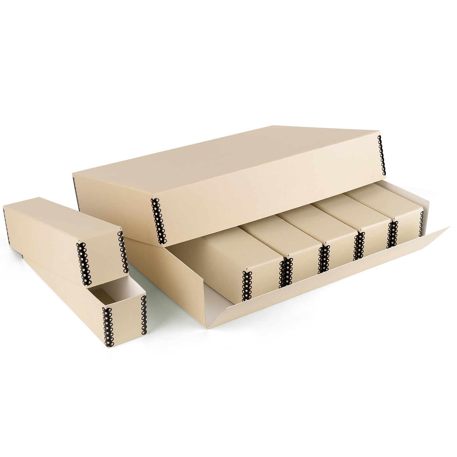 Golden State Art, Aufbewahrungsbox für Aktenschieber, säurefreier Metallrand, Organizer mit 6 Innenhüllen, für bis zu 840 Filme, zum Aufbewahren
