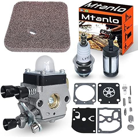 Mtanlo Carburetor For Stihl HS45 FS55 FS38 HS45 Trimmer with Carburetor Repair Kit Air Filter Spark Plug Fuel Filter Cover