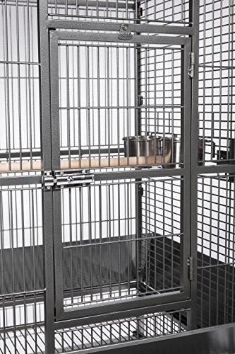 Image of Prevue Pet Products Dometop Bird Cage - Large, Black Hammertone