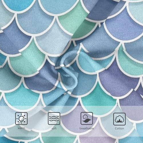 Watercolor Mermaid Scales Blue Toddler Girls Underwear, Girls Briefs, 2T–8 Years3