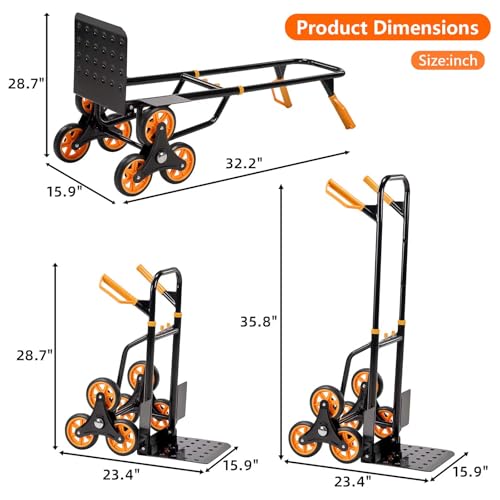 Carretilla escalera plegable con capacidad 330 lbs miniatura 2