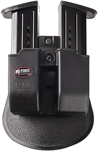 Fobus 6909NDP Evolution Mag Pouch for 9mm & .40 Double-Stack Double Magazine Pouch (except Glock), Right Hand Paddle