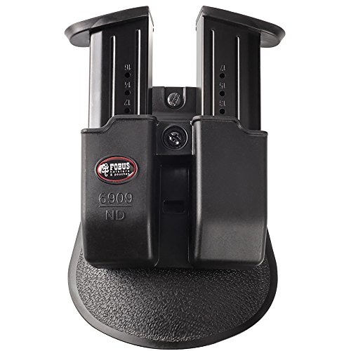 Fobus 6909NDP Evolution Mag Pouch for 9mm & .40 Double-Stack Double Magazine Pouch (except Glock), Right Hand Paddle