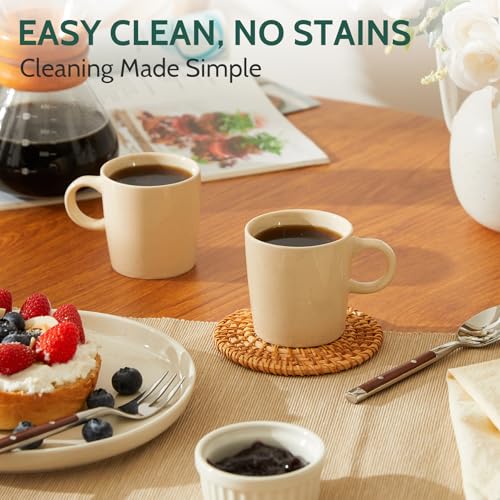 Image of Sweese 4-Pack Porcelain Espresso Cups, Beige High-Grade Durable Professional, 3.5 Fluid Ounces nan nan