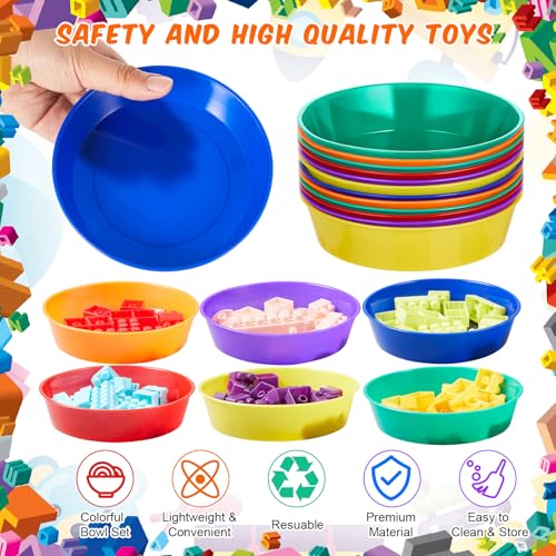 Image of 6 Pcs Sorting Bowls for Preschool 6 Colors Counting and Sorting Bowls for Toddlers Early Math and Fine Motor Skills STEM Sets Gift for Toddlers Kids