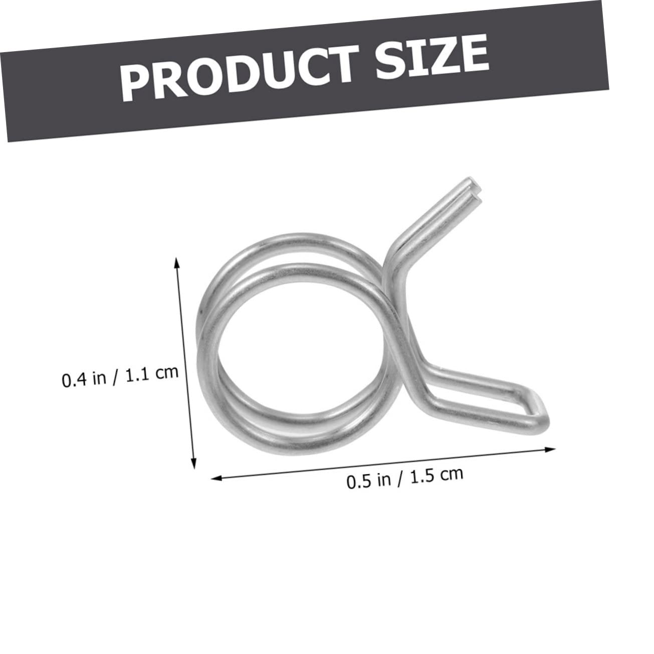 FUNOMOCYA 120pcs Double Hose Clamps Clamp Steel Wire Vacuum Hose Clip Spring Type Clips Water Pipe Clips Car Rivets Fasteners Hose Fasteners Adjustable Pipe Clamps Tube Clamp Stainless Steel