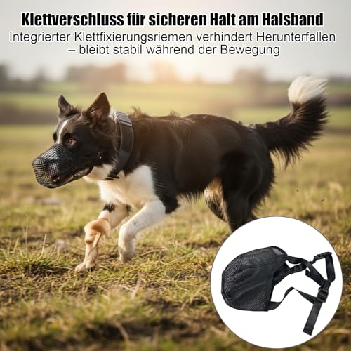 1 X Hundemaulkorb, Ultra-Atmungsaktives Netzdesign, Verstellbarer Beißkorb Für Große Und Mittlere Hunde, Ideal Für Langnasige Rassen Wie Schäferhund Und Labrador XL