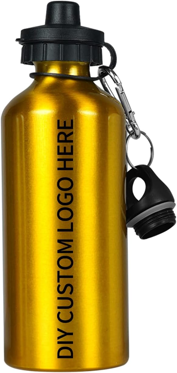 JONINGER 20 OZ Sublimation Water Bottle, Aluminum Sports Sublimation Bottle 2 Lids