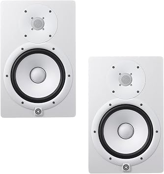 Yamaha HS Series HS8W - 8 Inch 2-Way 60W Bass-Reflex Bi-Amplified Nearfield Studio Monitor Pair in White