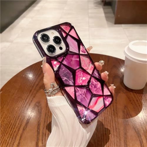 Coque iPhone 14 silicone antichoc et protection marbre violet
