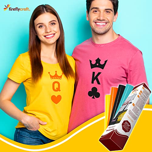 Firefly Craft Heat Transfer Vinyl Sheets - Grey Htv - Iron On Vinyl For Cricut, Htv Vinyl Sheets, Vinyl Iron On, Easy Cut & Weed, Compatible With Cricut & Silhouette Cameo - 1 Sheet 12" X 20" #TOP5