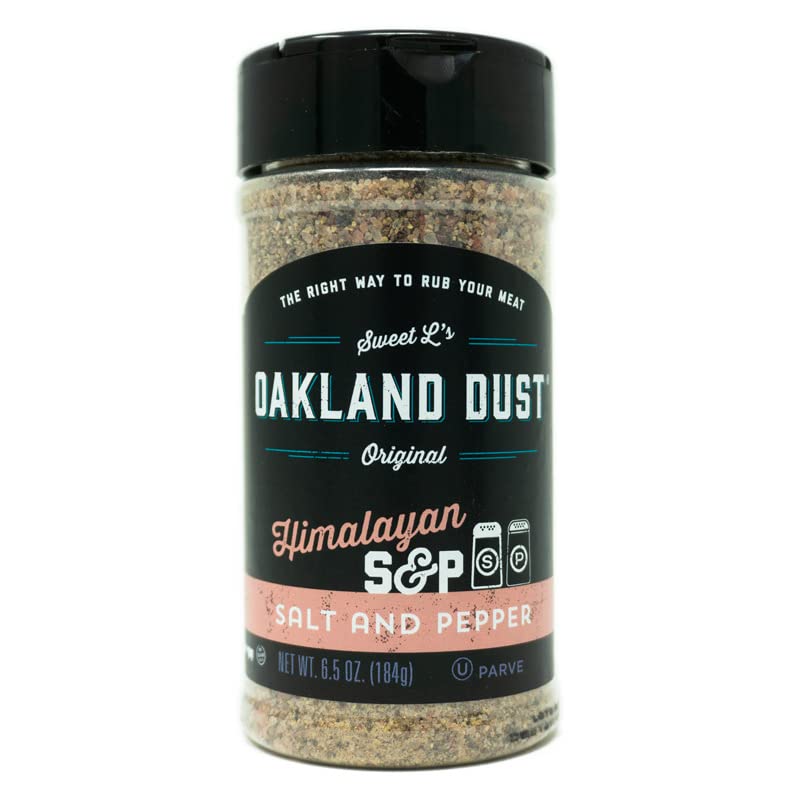 Oakland Dust Himalayan Salt & Pepper Shaker – 6.5oz (184g) Premium Seasoning Blend | All-Natural, Gluten-Free, No MSG | Gourmet Pink Himalayan Sea