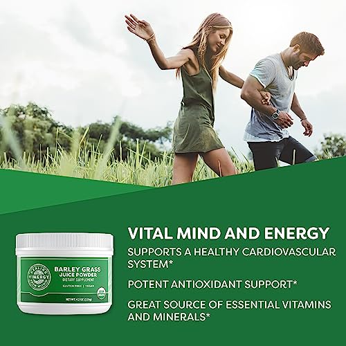 Vimergy Usda Organic Barley Grass Juice Powder, Trial Size - 30 Servings – Super Greens Powder Contains Iron, Vitamin C, & Vitamin E – Non-Gmo, Gluten-Free, Vegan & Paleo – Daily Greens Booster (120G) #TOP1