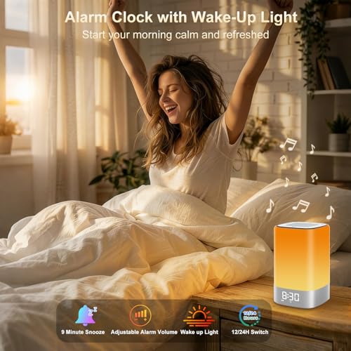 Sound Machine 32 Soothing Sounds, Alarm Clock Night Light Bluetooth Speaker - Image 5