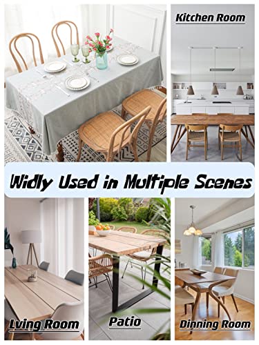 Jjj Waterproof Tablecloth Patterned Silk Artwork Sewing Embroidered Tablecloth With Tassels, Heavy Duty No Crinkle Rectangular Kitchen Dining Coffee Table For 4-6 Seats(55''X86'',Blue-01), 55*86 #TOP3