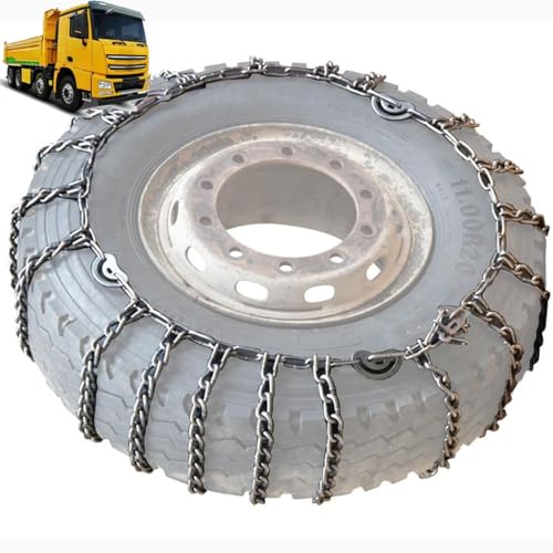 Car Tire Chains Snow Chains for Semi Trucks Snow Chains for Car Tires Universal Metal Tire Chains for SUV Trucks Pickup Trucks Semi Trucks Van Dually Trucks ATV Light Truck 9mm 2pcs 315/80R22.5