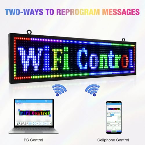 Panneau d'affichage RVB programmable haute luminosité à texte défilant multicolore - 3
