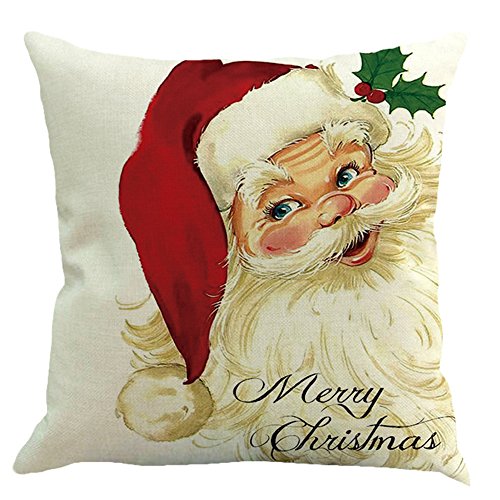 Flyou 4Pcs Happy Christmas Pillow Cover Decorative Cotton Linen Sofa Pillow Case Cushion Cover Pumpkin Ghosts Pillowcases Home Decor #TOP4