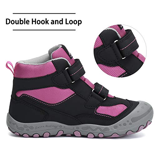 Mishansha Kids Outdoor Hiking Boots Girls Ankle Booties Trekking Walking Shoes, B-Purple 4 Little Kid #TOP2