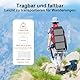MHPOWOS 45W 18V Tragbares Solarpanel-Ladegerät mit USB-C, USB-A und DC-Ausgängen, IP67 Wasserdichte Faltbare Solarpanels mit Verstellbarem Ständer, Mini-Ladegerät für Smartphones, Wandern, Outdoor
