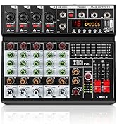Amazon | XTUGA KPミキサー、16ビットDSP効果USBオーディオ