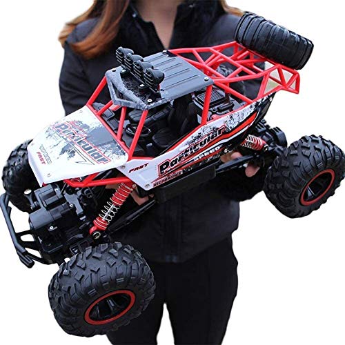 Kikioo 1:12 Les enfants de RC voiture 4 roues motrices Roche Crawlers Off -Road/Rock Climbing Car Racing 4 CH / 2.4G Brushless électrique Race Buggy avec lampe de poche/étanche/anti-choc Adultes Cover