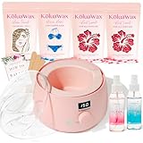 KoluaWax Premium Waxing Kit for Women - Beginner Friendly - Complete Wax Kit that includes 14oz of Wax Beads, Applicator, Pre and Post Care, Suitable for Sensitive Skin (Blush)