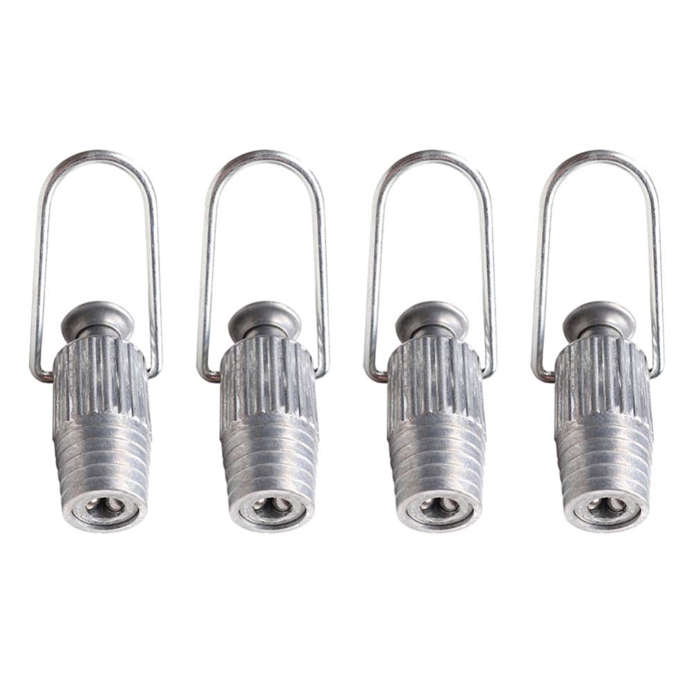 Wäscheleinenspanner aus Aluminium, 4 Stück-Pack Silber | Schnurspanner für Feste Leinen, Feder und Kugellager Spannung, Haushaltsartikel