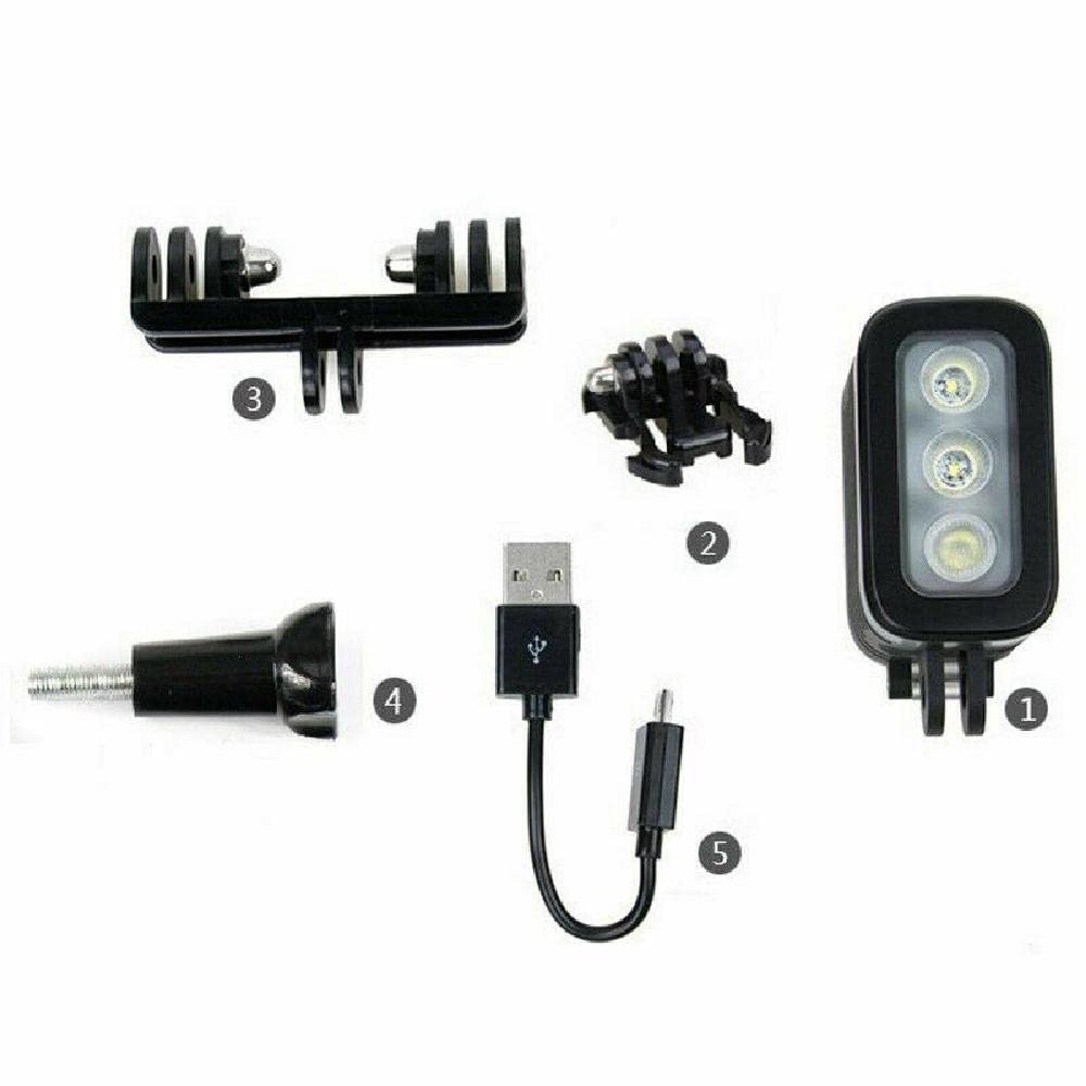 1 Set Waterproof Diving LED Light Flash Lamp Surfing Swimming Flash/Underwater Light for GoPro 10 9 8 7 6 5