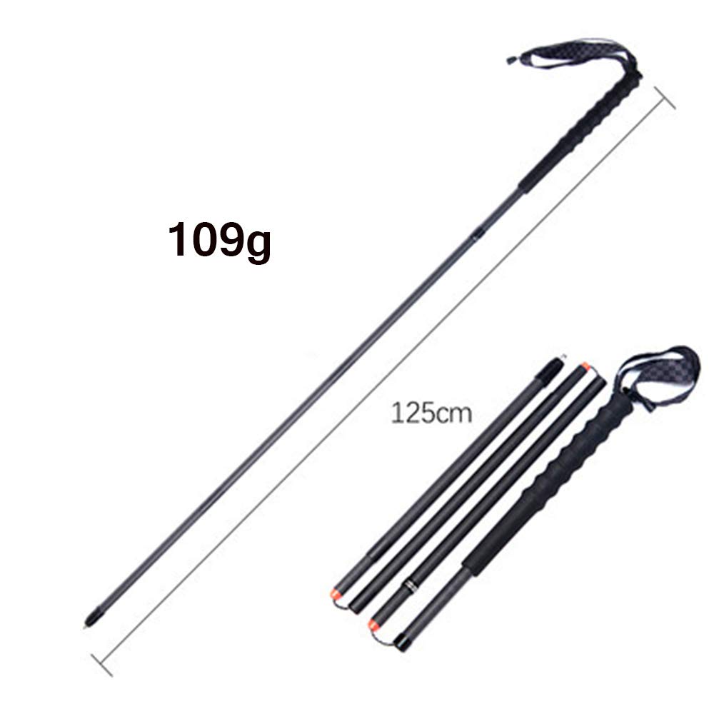 Bastones de trekking, fibra de carbono ultraligera, plegable, antigolpes y telescópicos para senderismo, camping y montañismo