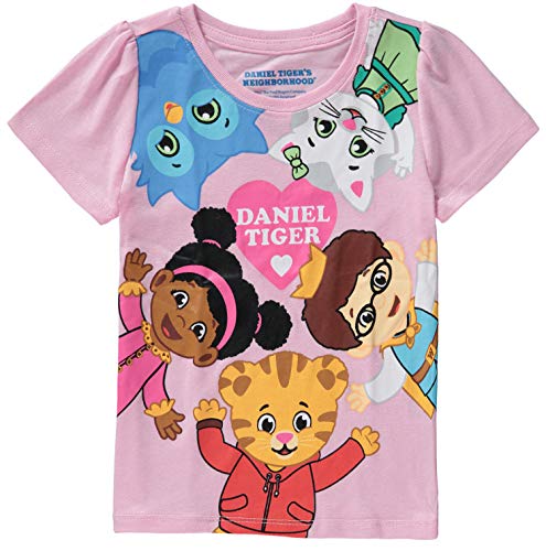 Daniel Tiger's Neighborhood Shirt for Girls Short Sleeve Daniel Tiger Shirt for Toddlers