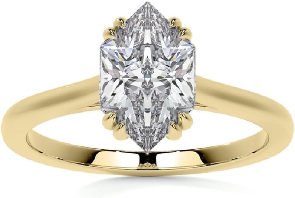 1CT-4CT Dutch Marquise Cut Solitaire Anniversary Ring Handmade Wedding Ring for Women Engagement Promise Gift for Her Moissanite