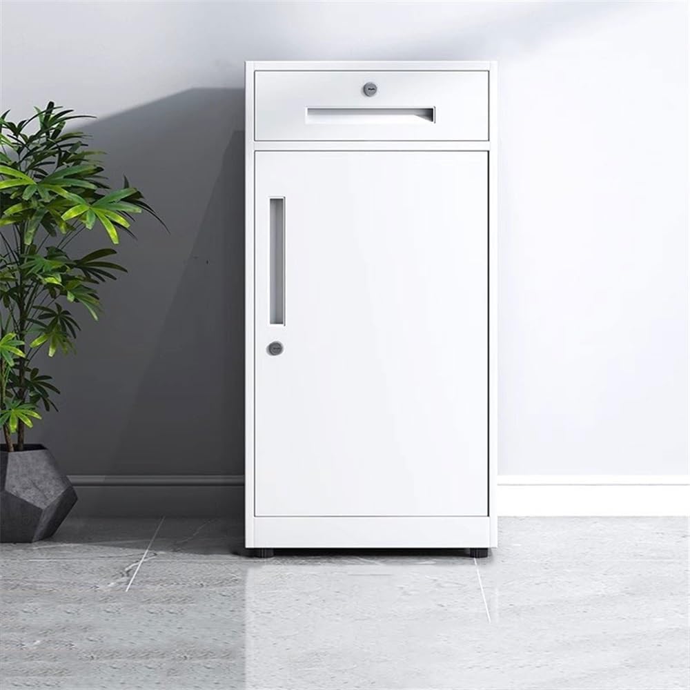 Filing Cabinet Steel Office Storage Cabinet 85cm Height Large Capacity Home Storage Cabinet File Cabinet with Drawers Storage Cabinet(White)
