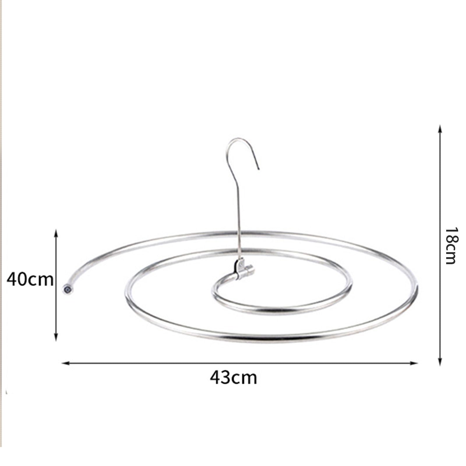 Lot de 2 séchoirs en acier inoxydable en forme de spirale pour draps de lit, cintres en spirale en acier 304 avec rotation à 360°, étagère à linge peu encombrante pour couvertures, couvre-lits
