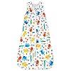 Lictin Slaapzak baby zomerslaapzak baby slaapzak kinderen 0,5 TOG baby slaapzak met dubbele ritssluiting, zomerslaapzak voor baby 18-36 maanden met instelbare lengte 83-99 cm (kleur)
