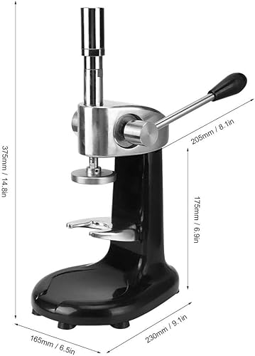 Miniatura 3 de Máquina de prensado de polvo de café cuantitativo manual de acero inoxidable, máquina de prensado de café expreso con 2 bases, para uso comercial y
