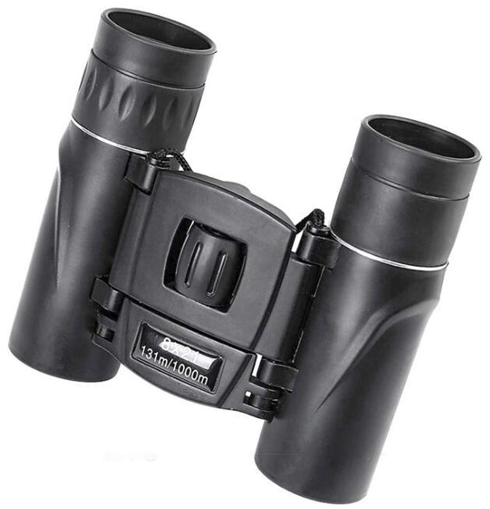 Binoculares Mini 8×21 Ridge System, prismáticos Infantiles con Prisma BAK4 con Revestimiento HD FMC, Plegables, de bolsi