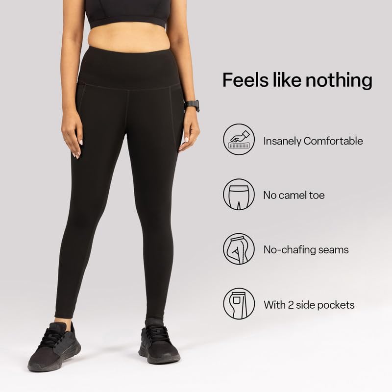 Image of BlissClub Women The Ultimate Leggings | High-Waist | Ankle Length | 4 Pockets | Squat-Proof | Activewear | Tall (for Women Above 5'5)