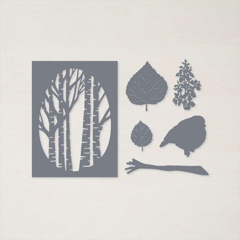 Miniatura 6 de InglésAlemánFrancés Encaramado en un árbol y álamo árbol Sellos de pájaros Scrapbooking Diseño de tarjetas de bricolaje Saludos Sentimentos Molde de