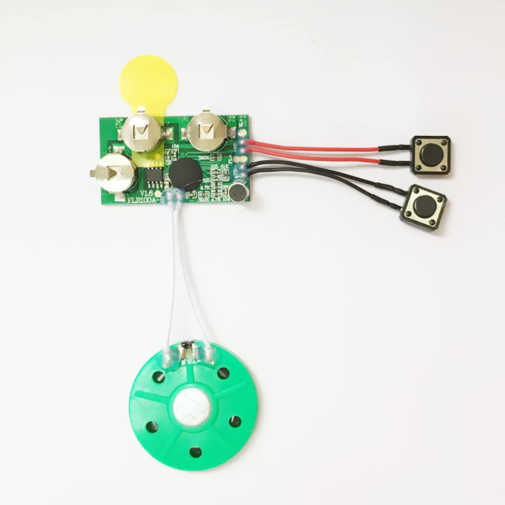 VOANZO Módulo de Chip de tarjeta de felicitación grabable con botones 30S módulo de sonido grabable para tarjetas/juguetes DIY-juego en bucle - Image 4