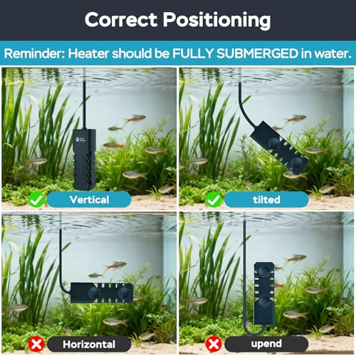 Image of AquaMiracle Aquarium Heater, 100W Submersible Fish Tank Heater with LED Digital Display, Overheat Protection & Auto Power-Off When Out of Water, for Freshwater and Saltwater Fish Tanks (10-20 Gal)