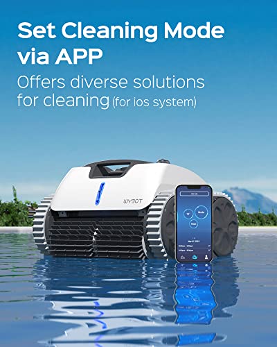 Wybot Innovative Cordless Robotic Pool Cleaner With App, Wall Climbing Pool Vacuum With Strong Suction, Intelligent Path Planning, Lasts 110Mins, Quick Charge, Ideal For Above/In-Ground Pools #TOP3