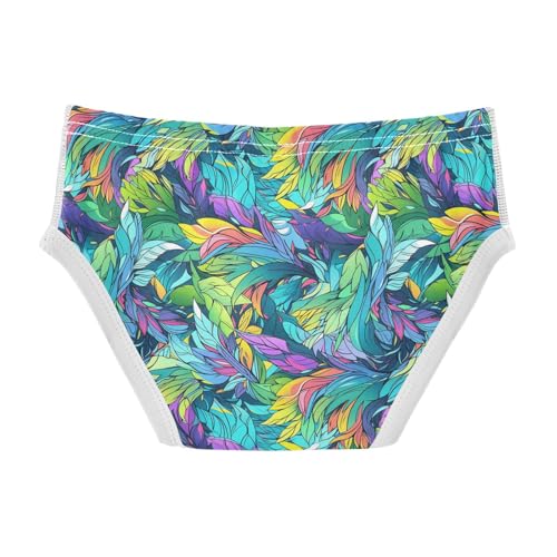 visesunny Boys Cotton Underwear Feather Grass Pattern Printed Toddler Soft Training Briefs Size 2T-8Y for Kids2