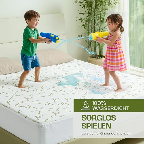 Utopia Bedding Matratzenschoner 180 x 200 x 30 cm Wasserdicht, Viskose Premium Matratzenauflage, Oeko-Tex Zertifiziert, Atmungsaktive, Matratzenschutz, Rundum Elastisch