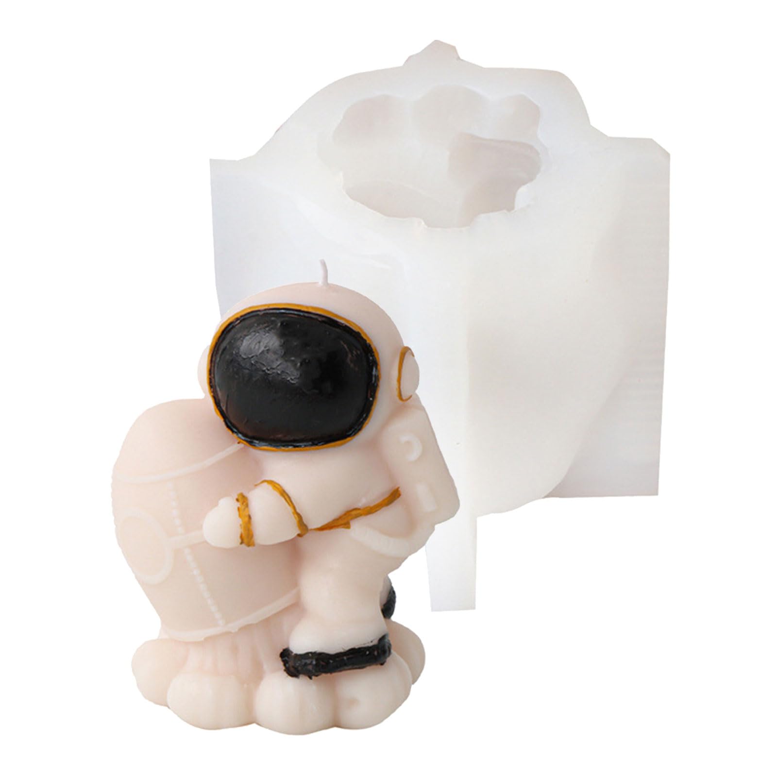 Nucelit Astronaut Figurine Silicone Molds for Home Decoration Space Silicone Molds for Epoxy Resin Wedding